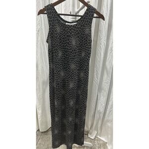 Vintage Y2K Floral Midi Dress Size 8 Brown Boho Forest Fairy Grunge Earthy 90s